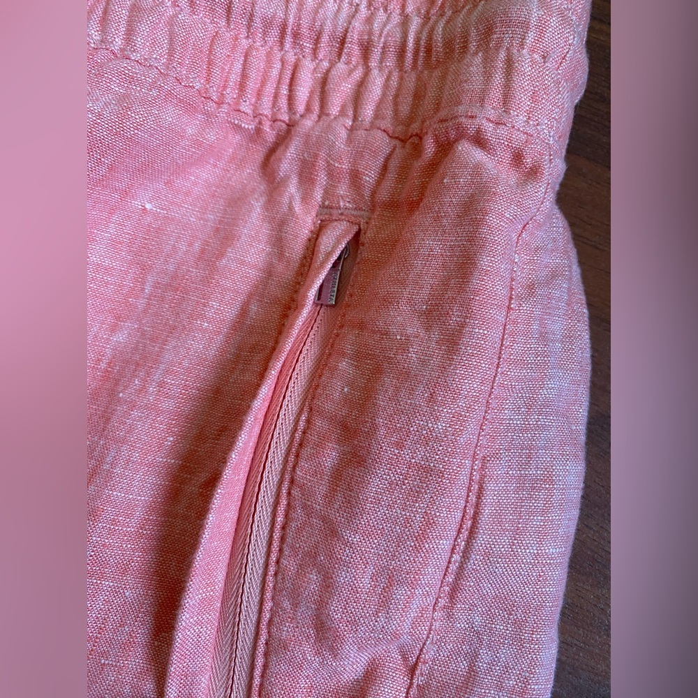 Athleta women’s Peach Drawstring Linen Pants Size 4 - Picture 8 of 8